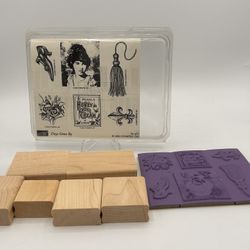 Stampin Up! DAYS GONE BY  Rubber Stamp Set of 6 2002