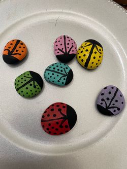 Detailed Acrylic Painted Rocks/Paperweights