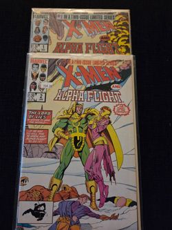 Marvel X-Men and Alpha Flight #1 & #2 Comic Set