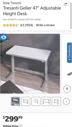 White standing desk