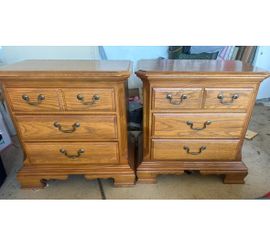 Set of Oak Nightstands