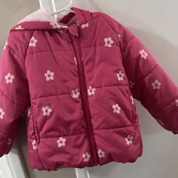 Pink Floral Jacket Toddler Girl  L