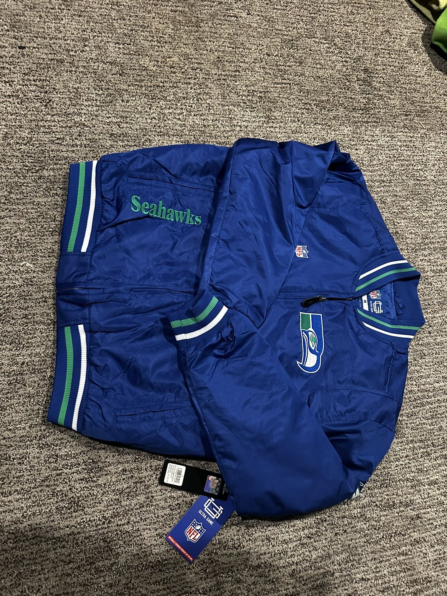 Seahawks Throwback Style Bomber Jacket