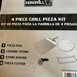Nexgrill 4-Piece Grill Pizza Kit (Model: 530-00) designed to cook pizza directly on a grill. 