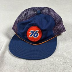 Vintage 80’s 76 Gas Station Trucker Hat Made In The USA Adjustable Unitog