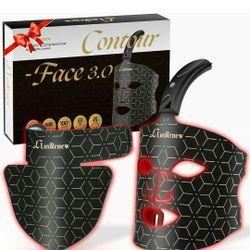 Lux renew, Therapy Mask  Pure Infrared 850 Red Light Face Mask Light Therapy, Cordless Portable and Rechargeable, 