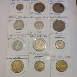 LOT OF (12) BEAUTIFUL WORLD COINS TO COLLECT