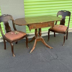Antique  Table And Chairs 