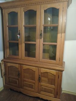 China cabinet glass still original  moving down sizing asking price or make me offer