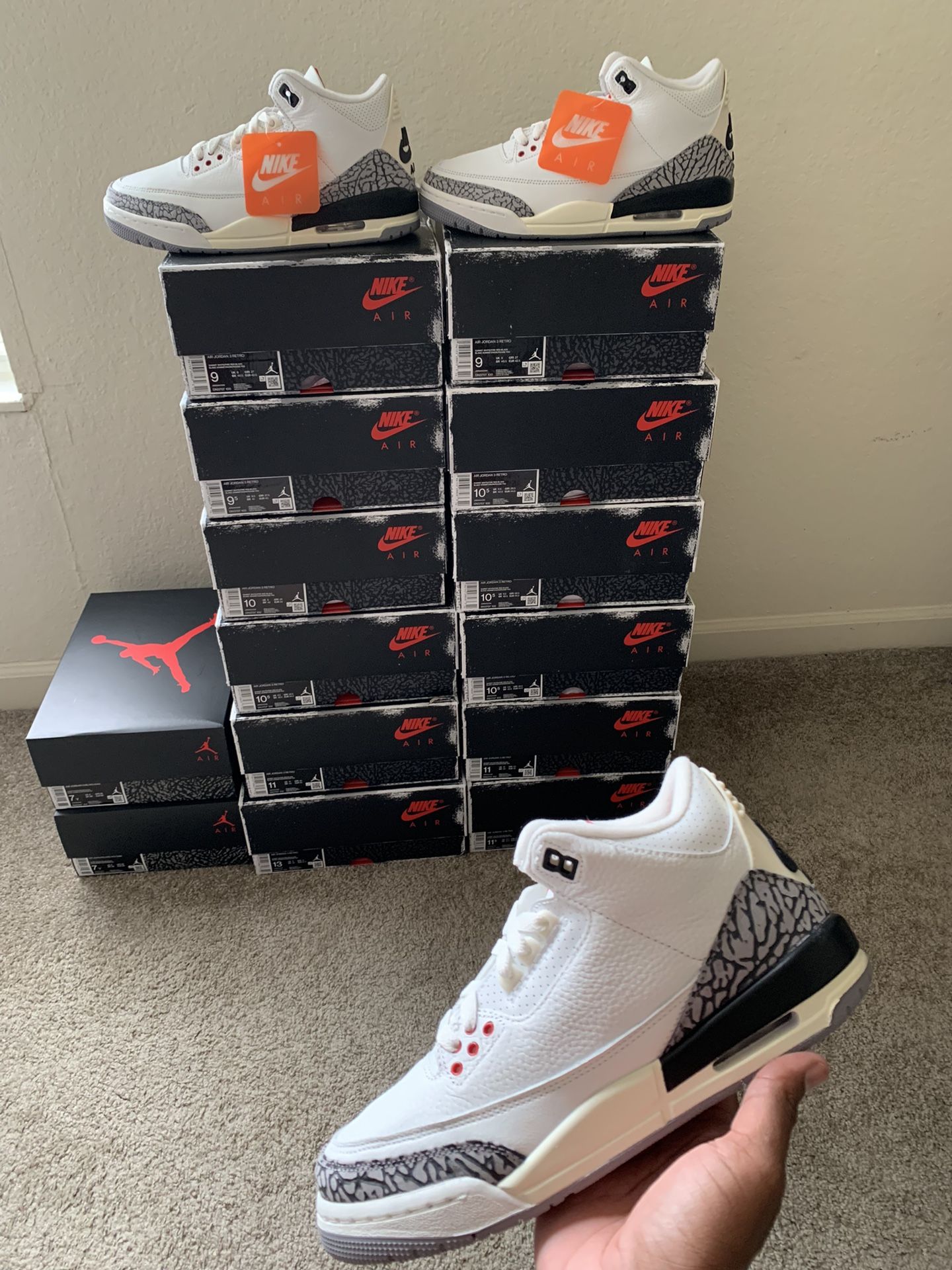 Jordan 3 White Cement Reimagined (READ DESCRIPTION)