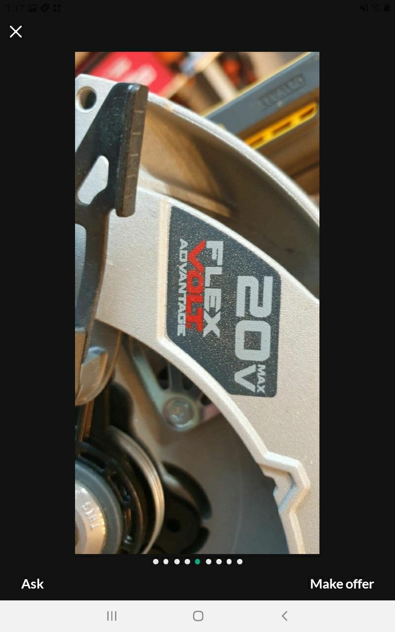 DEWALT 20V AND 60V CORDLESS CIRCULAR SAW 7-1/4" FLEX NO BATTERY NO CHARGER SOLO LA HERRAMIENTA