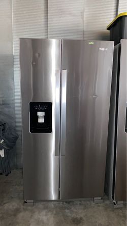 Side by side whirlpool stainless steel