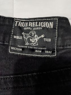 Black True Religion women's skinny jeans with tight legs; size 25 Jennie Curvy.; midrise and super skinny. Good used condition. Asking $25.00 obo.
