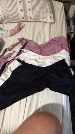 White/pink/black nursing bra