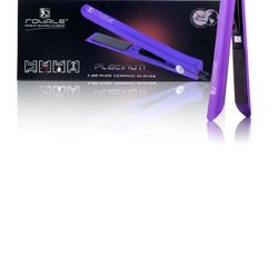 Royale Platinum Genius Heating Element Flat Iron Luxury Ceramic Tourmaline 2 in 1 Hair Straightener / Curler (Deep Purple)