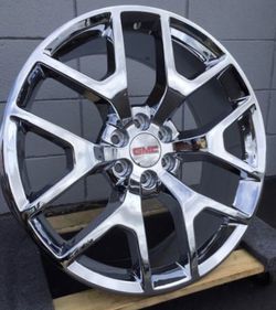 26” SNOWFLAKE GMC SIERRA 1500 CHROME WHEELS GMC CHEVY DODGE ESCALADE 6lugs RIMS TIRES WHEELS ***NO CREDIT CHECK FINANCING AVAILABLE**** BRAND NEW