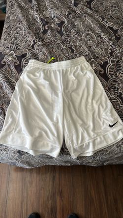 White Nike basketball shorts