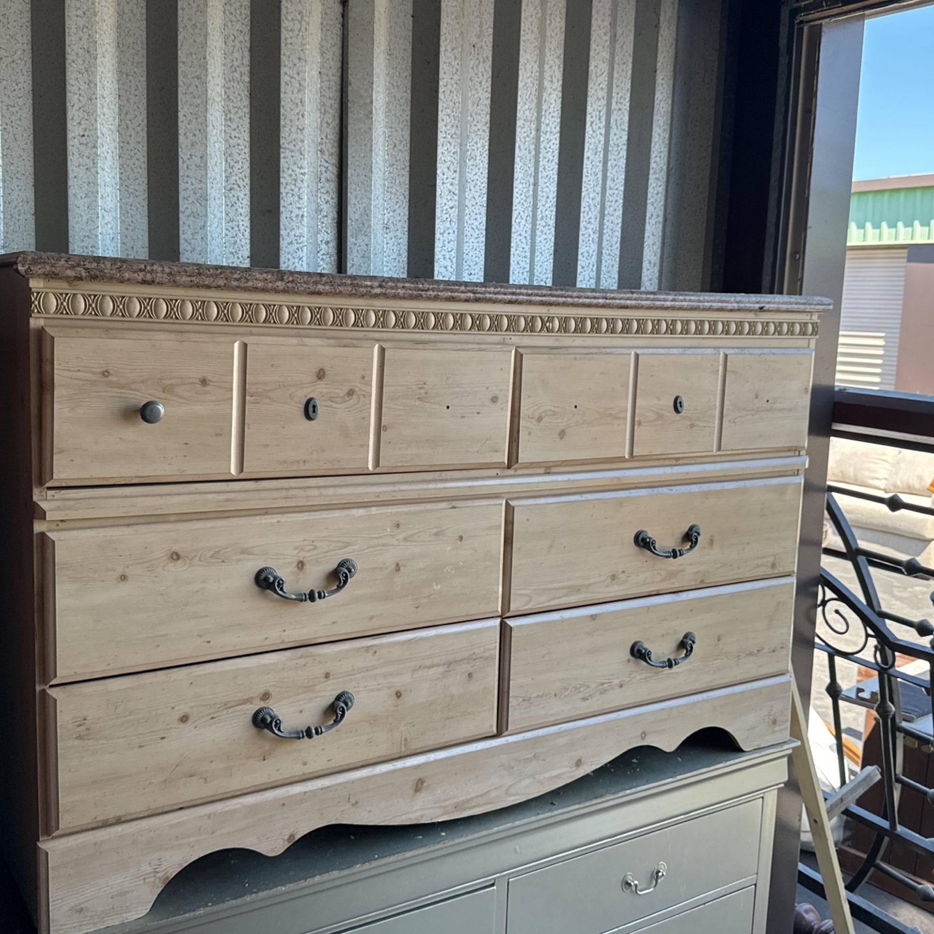 Natural Color Dresser 6 Drawers 