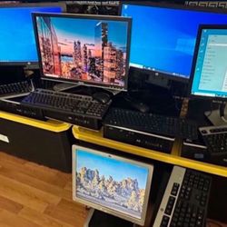 Complete Desktop Computers With Windows 10. Includs Tower, Monitor, Mouse And Keyboard ($100 each)