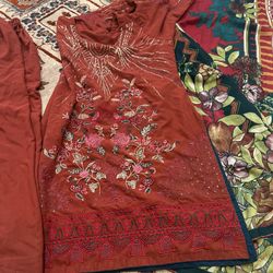 Use 3  Piece  Winter Embroidery  Dress Salwarkameez Xl