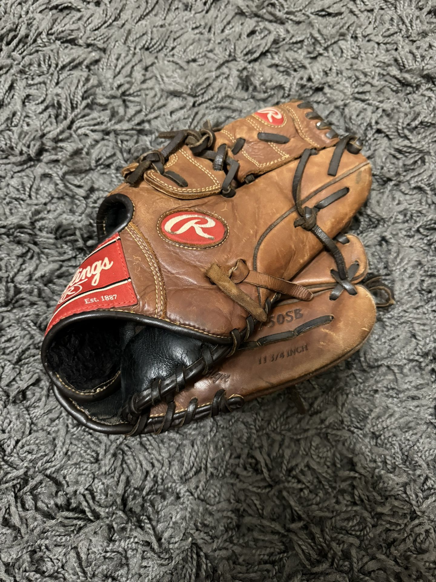 Rawlings Sandlot Series S1750SB Deep Pocket Baseball Glove Mitt Fits RHT 11.75"