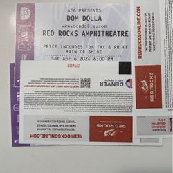 Dom Dolla Red Rocks Tickets 4/6 (4 Total) 