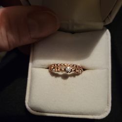 Child's Ring, Gold With Cz Diamonds