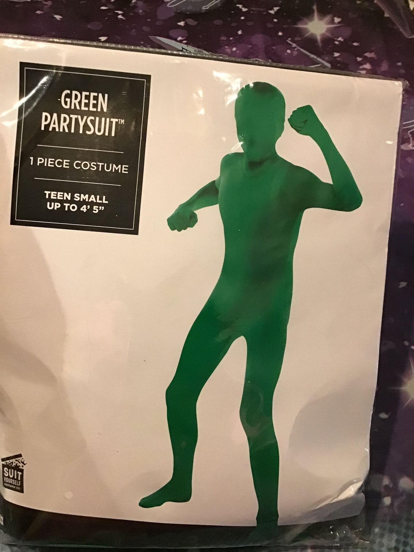 Green Party Suit 1 Piece Costume Teen Small
