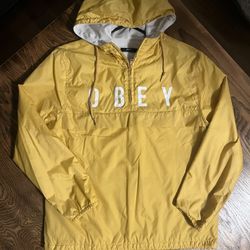 OBEY Windbreaker Yellow Size Medium