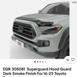 EGR 305081  Superguard Hood Guard Dark Smoke Finish For 16-23 Toyota Tacoma