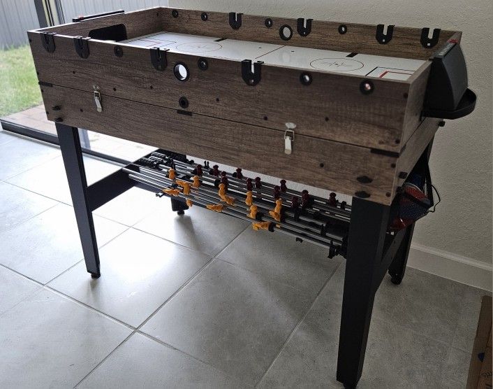 3-in-1 Multi Game, Pool Table, Air Hockey, Foosball Table