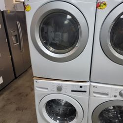 LG Front Loading Washer And Stackable Electric 220volt Dryer Set 