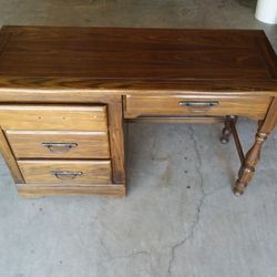 Solid Oak Wooden Bedroom Desk