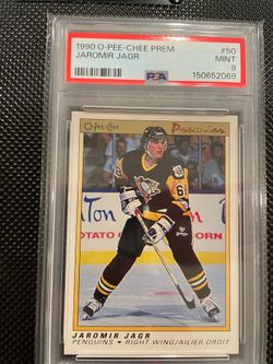 1990 O-PEE-CHEE PREMIER ROOKIE CARD Jaromir jagr PSA 9