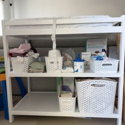 White Changing Table + Pad Included 