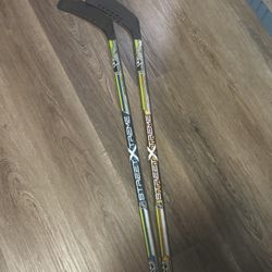 2 Small Left-Handed Street Hockey Sticks