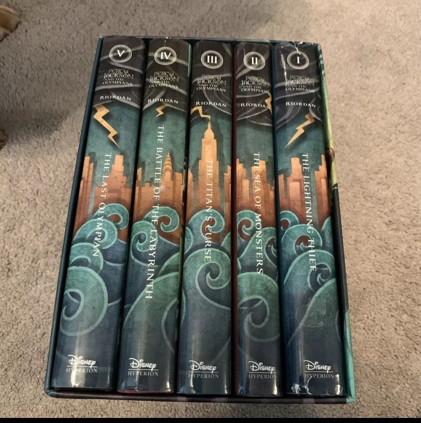 Percy Jackson and the Olympians Hardcover Boxed Set 1-5 I-V First Edition 1st