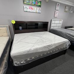 Full Size Bed Frame With Storage 🎈🎈🎈