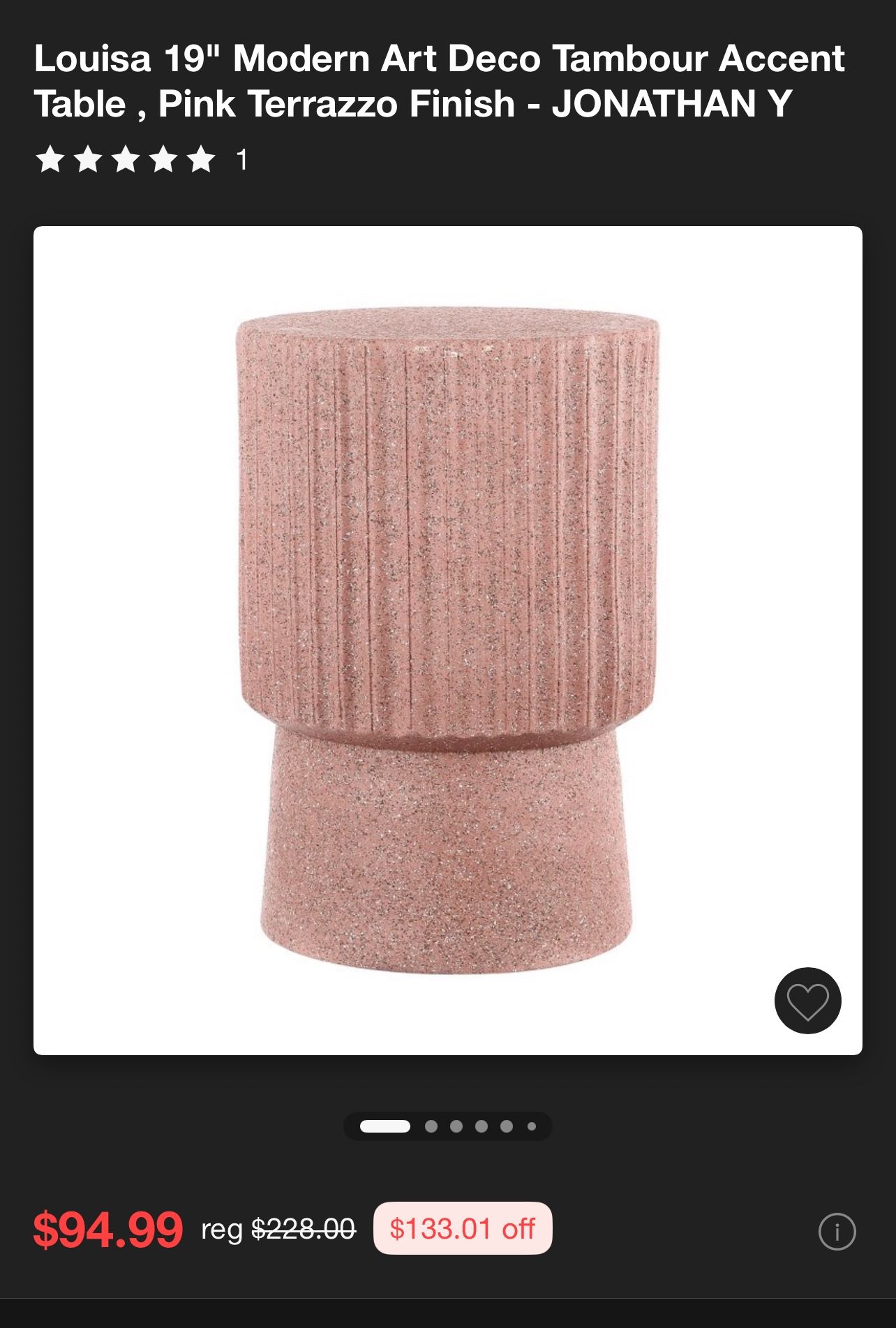pink terrazzo ottoman