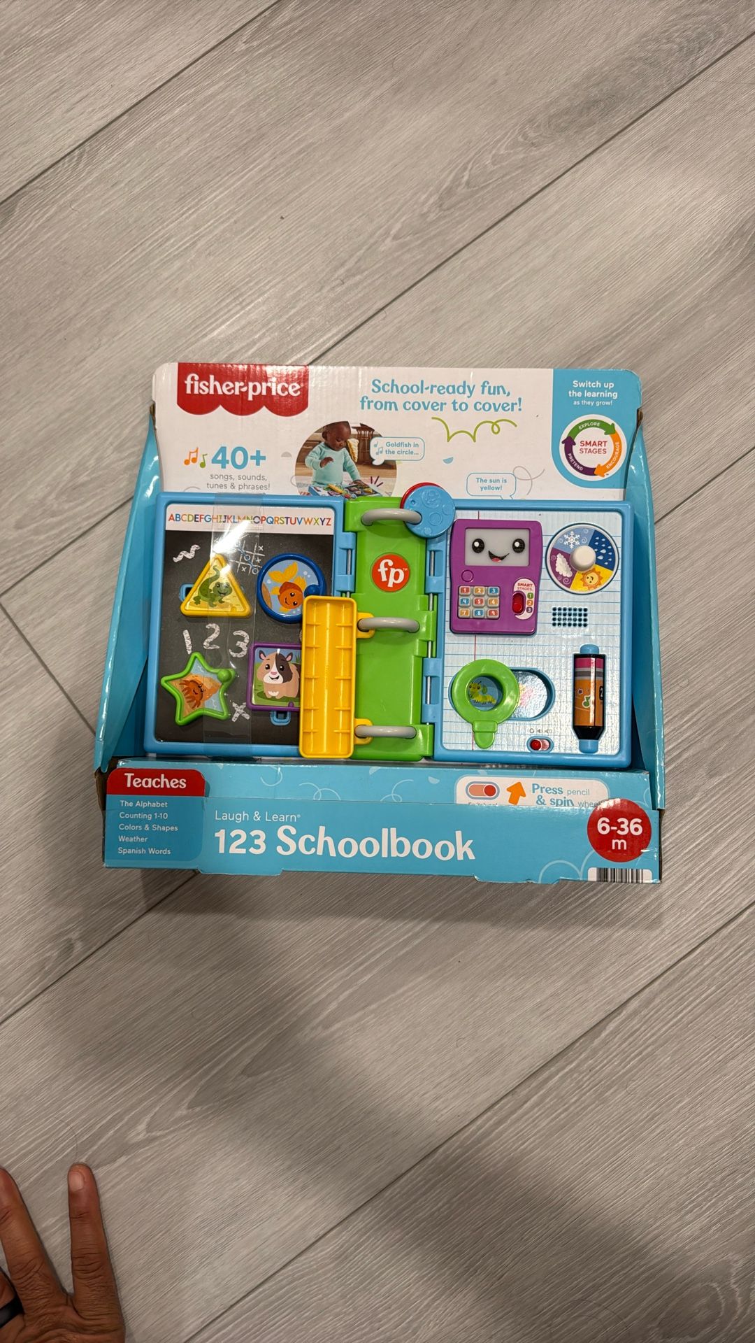Fisher-Price Laugh & Learn 123 Schoolbook Electronic Learning Toy for Infants & Toddlers