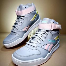 Reebok Royal Shoes Sneakers BB4500 Hi Strap Womens Size 8Gray/Multi