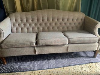 Tufted Camelback Sofa