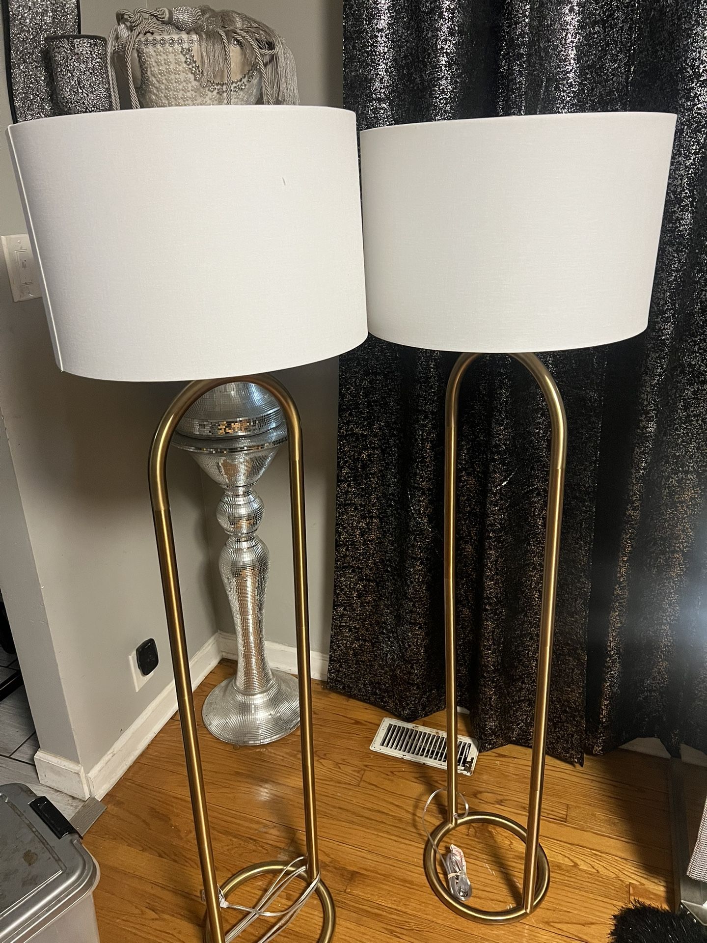 Gold Floor Lamps Like New