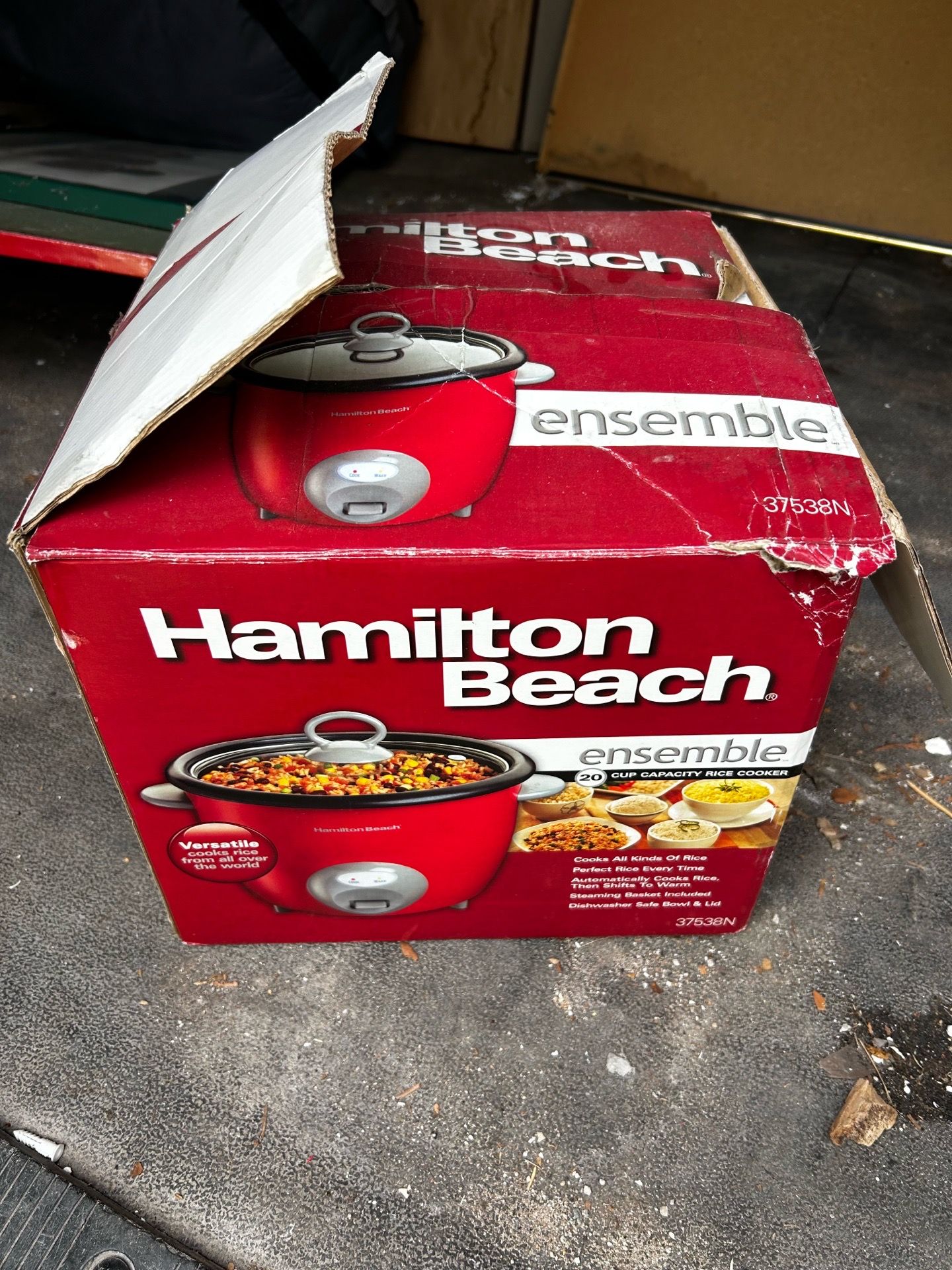 Hamilton Beach 20-cup “Ensemble” rice cooker/steamer (model 37538N)