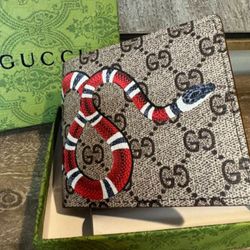 Gucci Snake Wallet Brown 