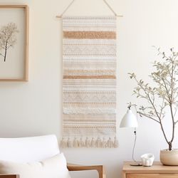 Boho Woven Wall Hanging with Tassels