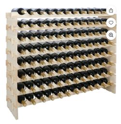 Stackable Modular Wine Rack 96 Bottle Wine Storage Stand Wooden Wine Holder Display Shelves