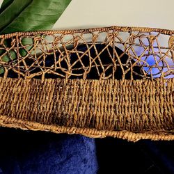Large Wooden Basket Home Decor