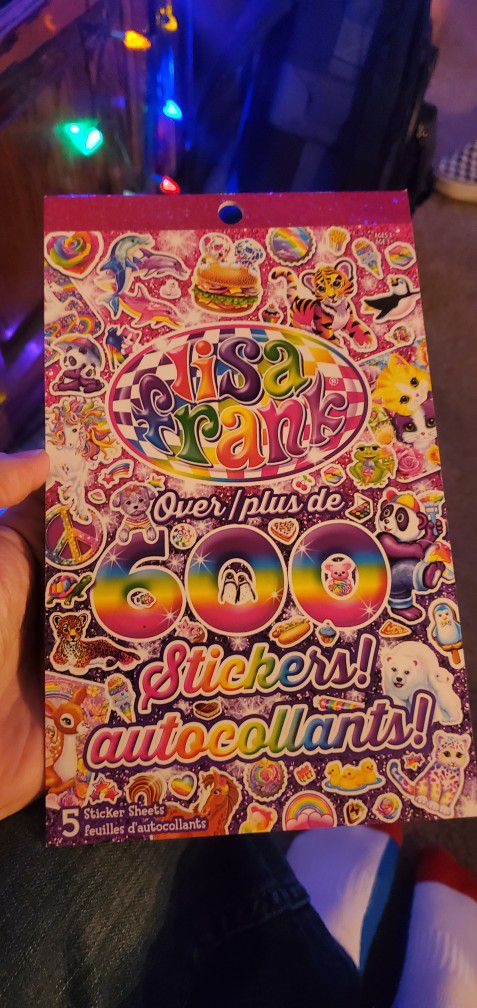 Lisa Frank Sticker Book 600 Stickers Rainbow Retro 90’s 80’s Colorful