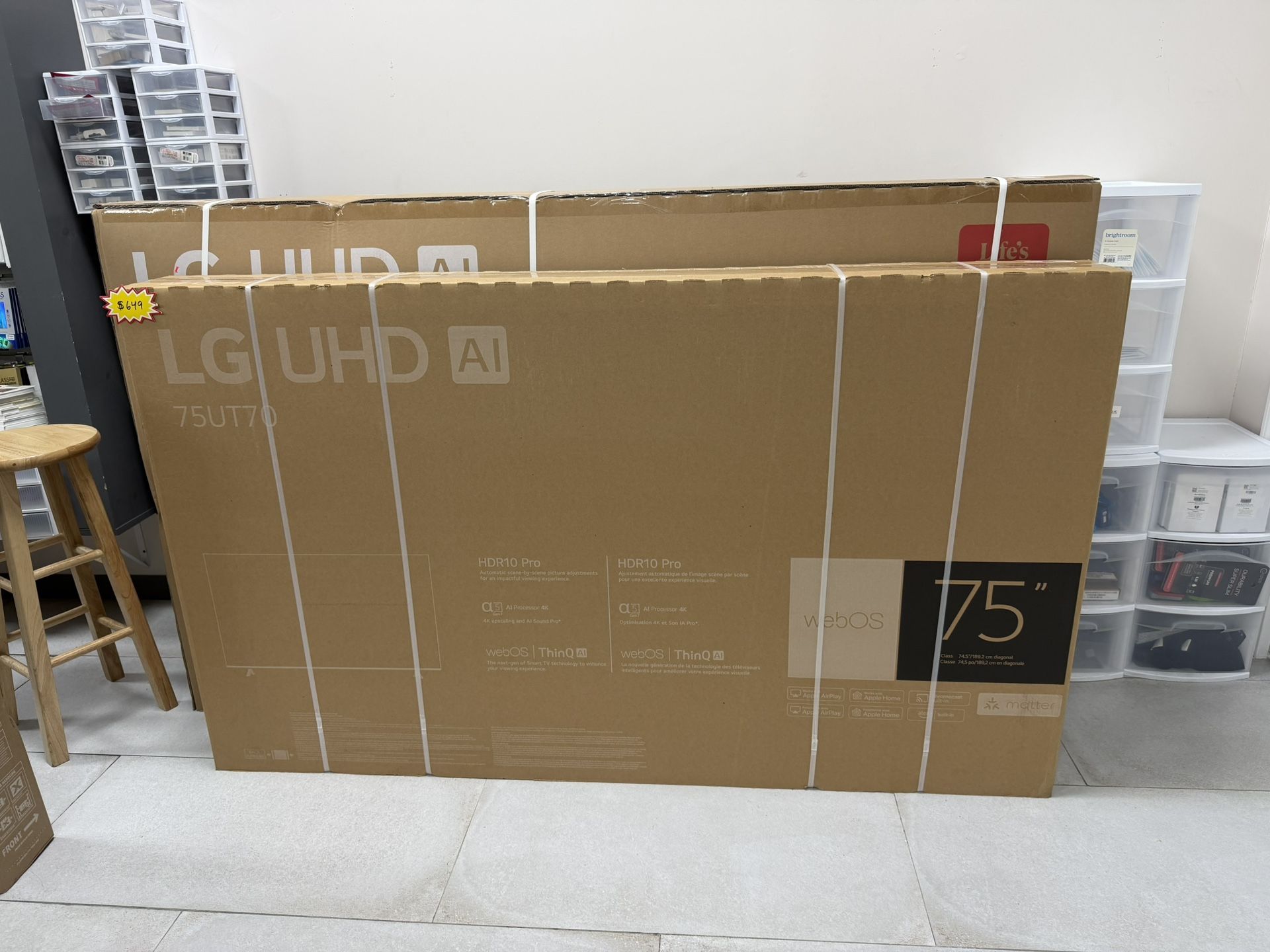 LG 75” 4K LED TV! Finance For $50 Down Payment!!